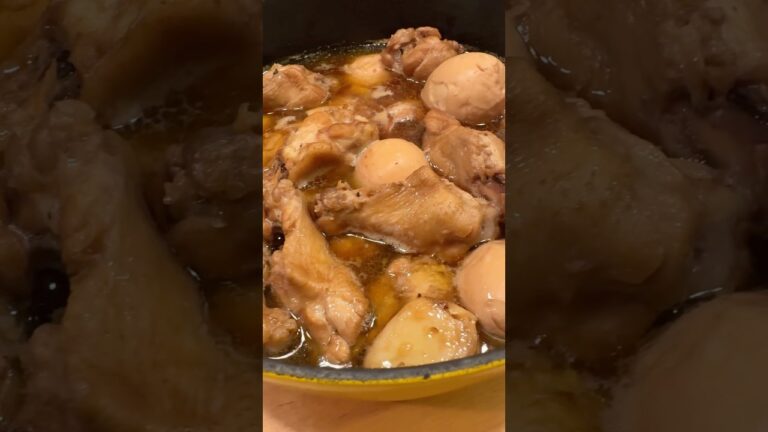 手羽元と玉子のさっぱり煮❗️お酢がいい仕事してます⚡️#cooking #shorts #手羽元