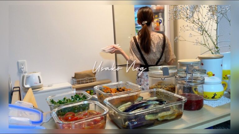 料理好き主婦の作り置きをする休日vlog | 野菜たっぷりの簡単レシピ |下味冷凍 | 豆乳チョコプリン | 1日の食事記録