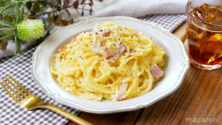 【レンジで作るコーンクリームパスタ】コーンスープの素を使って味付け簡単！レンジで濃厚な仕上がりに♪｜macaroni（マカロニ）