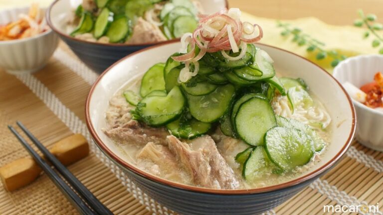 清涼感ありすぎ！たっぷりきゅうりと さば缶の 冷汁風 そうめん のレシピ 作り方