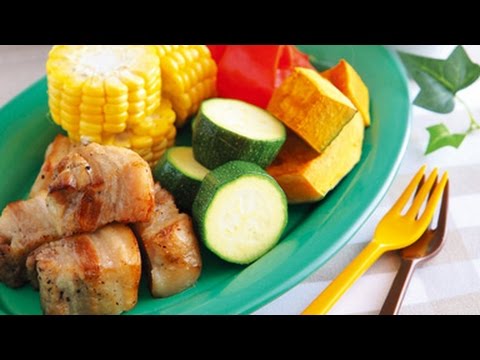 ポークと夏野菜のグリル　味噌ディップ添え