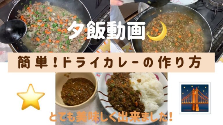 【夕飯動画】簡単！時短！料理🍳ドライカレーの作り方！！🍛