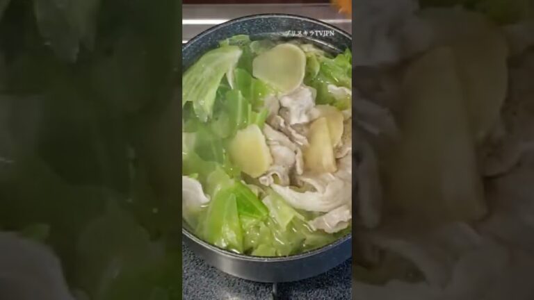 #shorts Miso Soup キャベツと豚バラ肉のお味噌汁