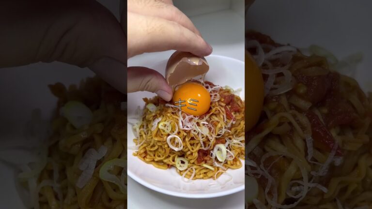 炊飯器で『無水トマトチキンラーメンパスタ』作ったら美味しすぎ！ #shorts