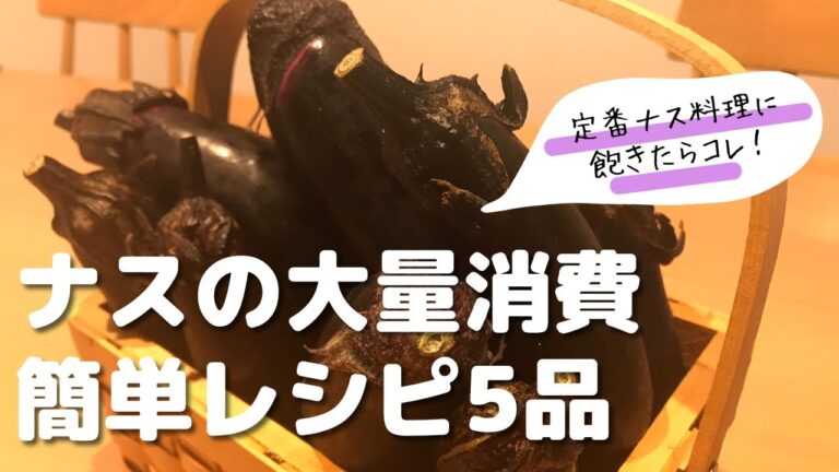 【なすの大量消費】簡単レシピ5品～今日から捨てさせません～