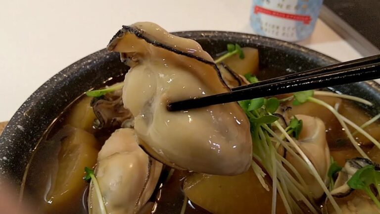 牡蠣の旨味がすごいのです♪牡蠣と大根の煮物【ビールに合うおつまみ】Oyster and Japanese White Radish Simmered in Soy Sauce