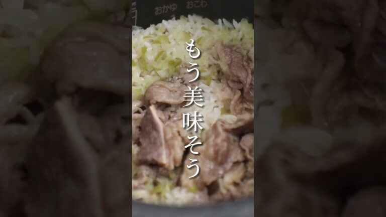 炊飯器でカルビチャーハン作ったら衝撃のウマさだった！#shorts 【ヒトリメシver.】