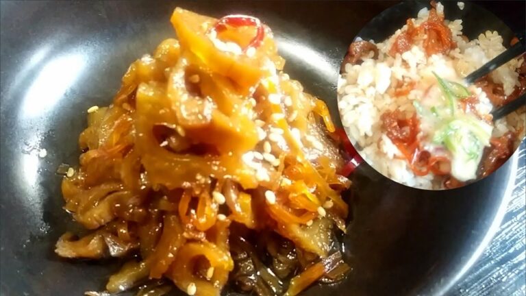 シャキシャキれんこんきんぴらの作り方 # 225