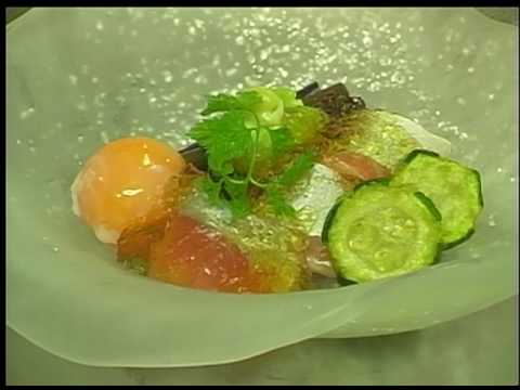 あおうまクッキング2016年6月号　海峡サーモン和風マリネと夏野菜の盛り合わせ　和風だしジュレ掛け