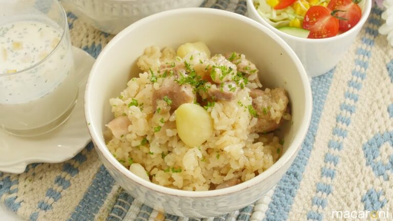 ほくほく絶品！ 丸ごと にんにくと 鶏肉の 炊き込み ご飯 のレシピ 作り方