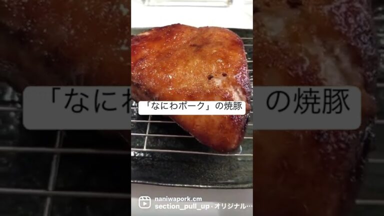 焼豚　大阪産ブランド豚「なにわポーク」腕肉の焼豚