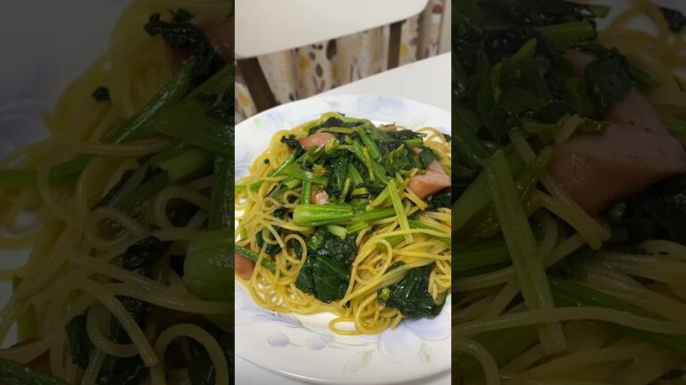 ほうれん草の和風パスタ#shorts