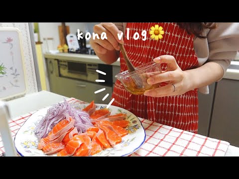 vlog🏡実家へ引っ越し、料理をして過ごすGW🍝天津飯／塩レモン焼きそば／シーザーサラダ／空芯菜と砂肝のにんにく炒め／ツナと卵のトースト／カルパッチョ／タバスコのピリ辛唐揚げ