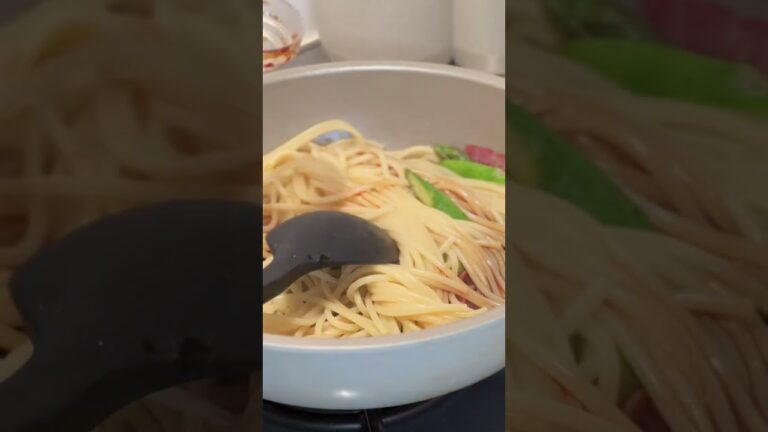 アスパラベーコン和風パスタ
