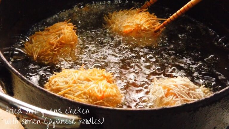 【男子ごはん】エビと鶏ひきしんじょうのそうめん揚げの作り方【素麺アレンジレシピ】【ばあちゃんの料理vlog】