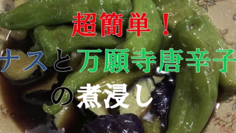 超簡単！なすと万願寺唐辛子の煮びたし（夏のシリーズNo,4）
