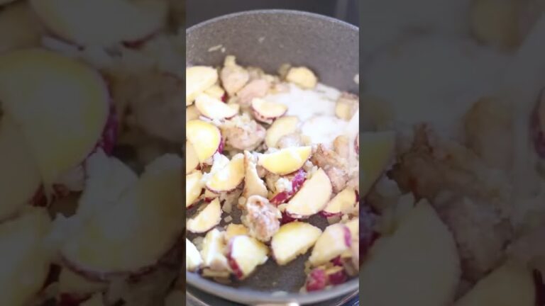 【簡単ホワイトソース】チキンとさつまいものグラタン #shorts