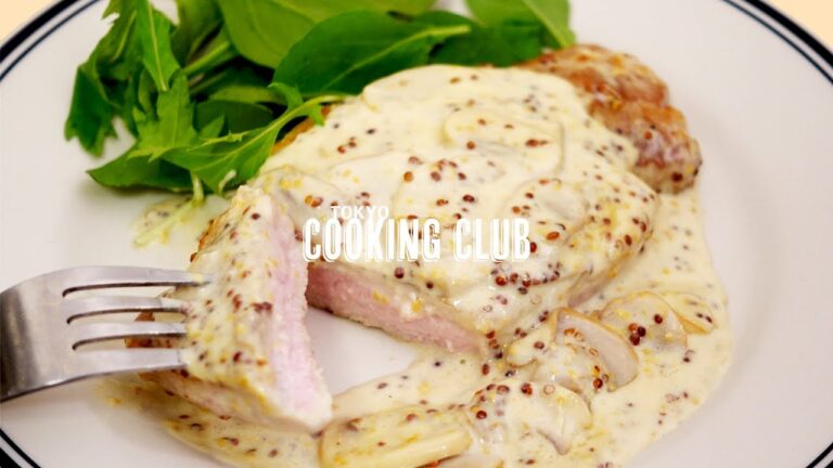 【ポークソテー】マスタードクリームソース・柔らかい焼き方も！【作り方・簡単レシピ】