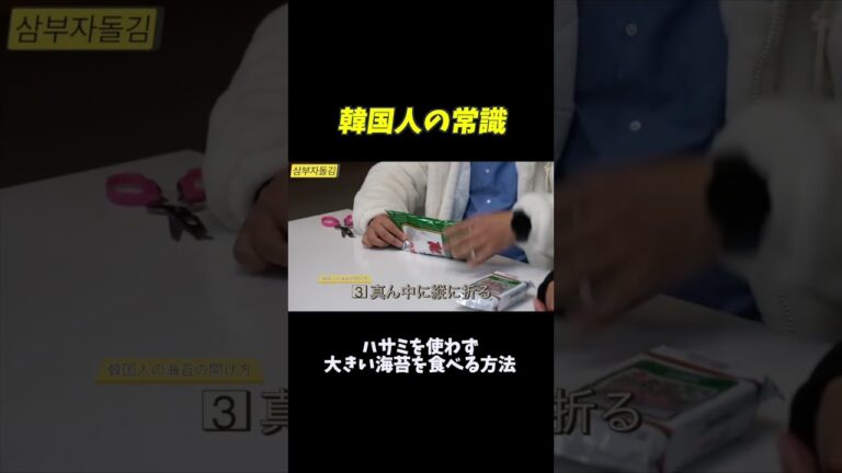 【これをやったら100%韓国人】美味しい韓国海苔の食べ方 #shorts