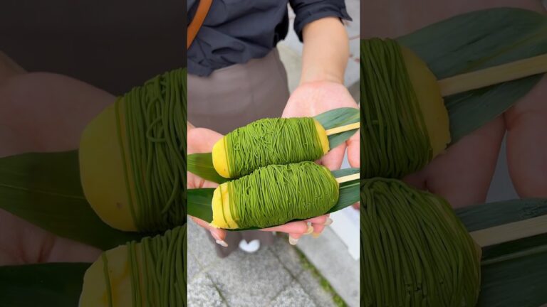 抹茶モンブランで包まれた芋団子🍵甘さ控えめでボリューム満点【金ノ華】#京都グルメ #japanesefood #shorts