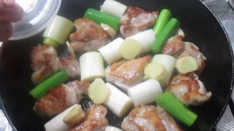 里芋 鶏肉 長葱 の 塩炒め