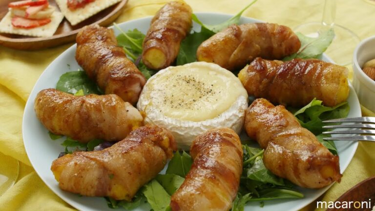 電子レンジで1分半！ 肉巻き ポテトの カマンベール チーズ フォンデュ のレシピ 作り方