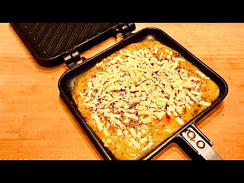 【ホットサンドメーカー】ツナ缶で簡単チーズ入り卵焼き