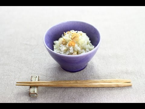 新生姜とホタテの炊き込みご飯