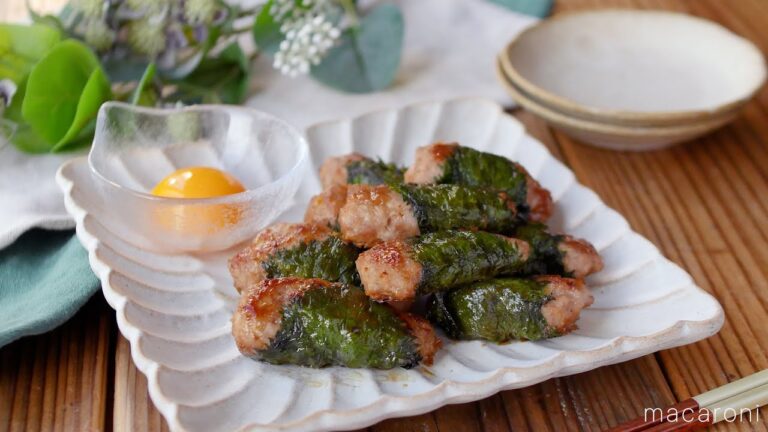 【大葉棒つくね】手が汚れず簡単！お弁当のおかずにもおすすめレシピ♪｜macaroni（マカロニ）