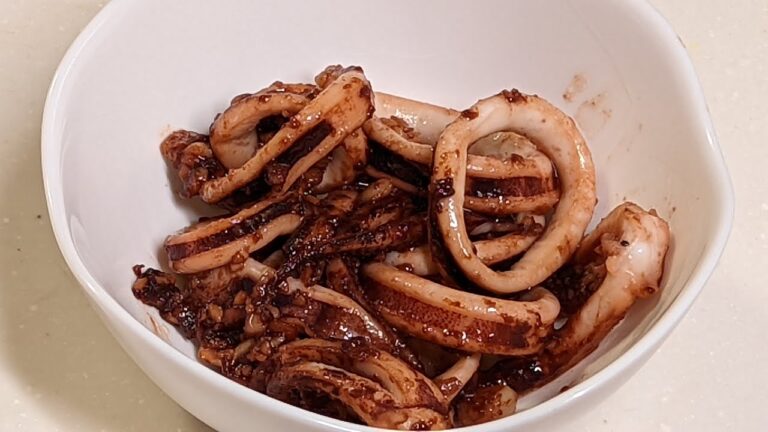 イカのガーリックバター醤油炒め