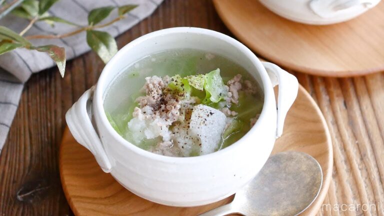 【キャベツと長芋のうま塩スープ】包丁いらずでお手軽スープレシピ！長芋の食感が絶妙♪｜macaroni（マカロニ）