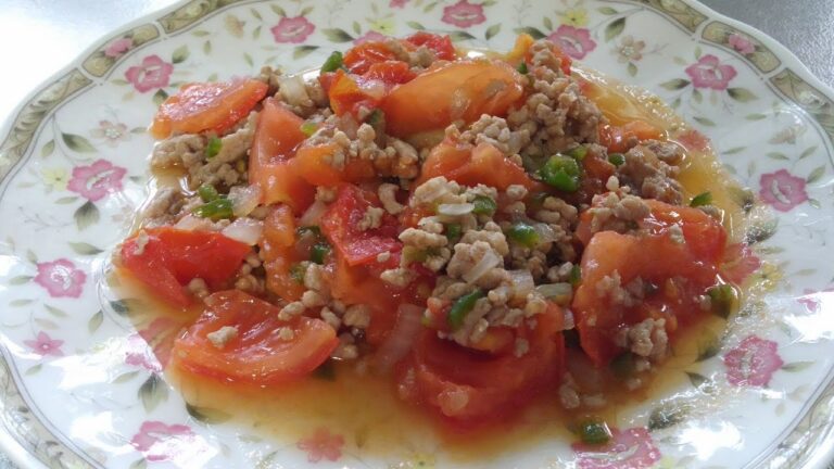 トマトとひき肉の簡単炒め