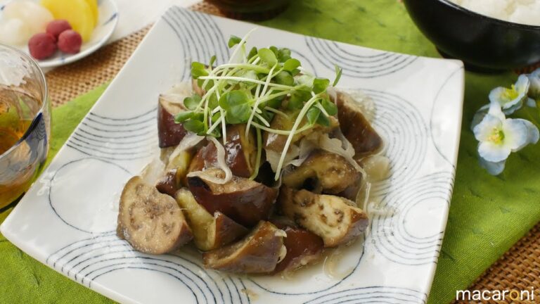 生姜ふわっ！ レンジで 簡単 なすと 玉ねぎの ジンジャー ナムル のレシピ 作り方