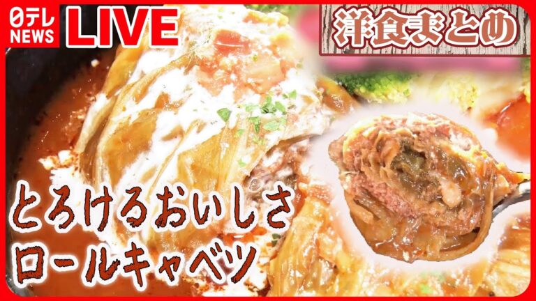 【洋食まとめ】とろけるやわらかさ  じっくり煮込んだロールキャベツ / 味噌とコーヒーが隠し味　ハンバーグ / 深みあるデミグラスソースのタンシチュー　など（日テレNEWS LIVE）