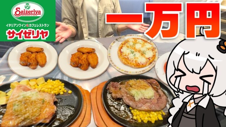 【激安】サイゼリヤで１万円食べ切るまで帰れません！！！【リベンジ】