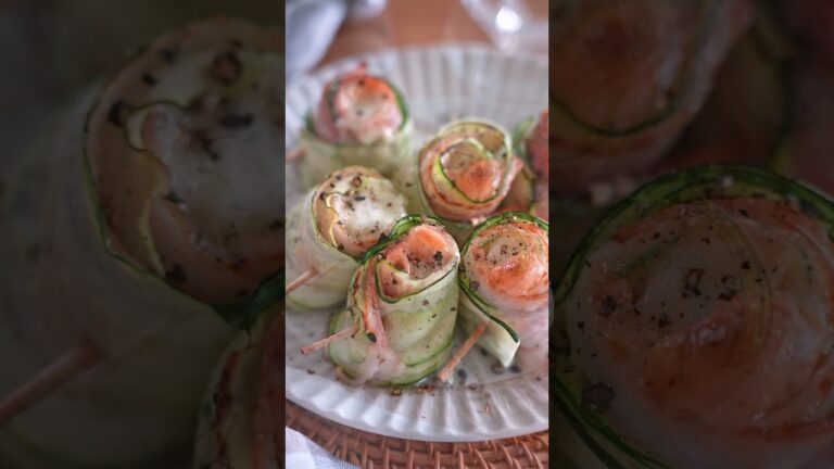ズッキーニ１本あったらこのおつまみ作ってみてください。（ズッキーニとベーコンのチーズ串焼き）#shorts