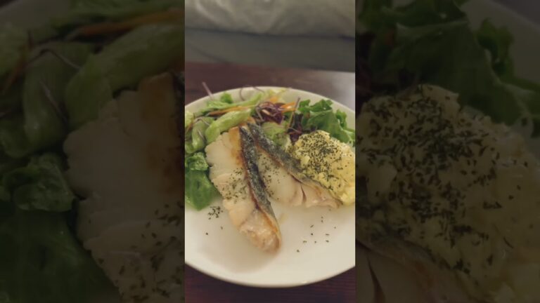 たらが半額だったので白身魚のグリル~自家製タルタルソース添え~ #Shorts