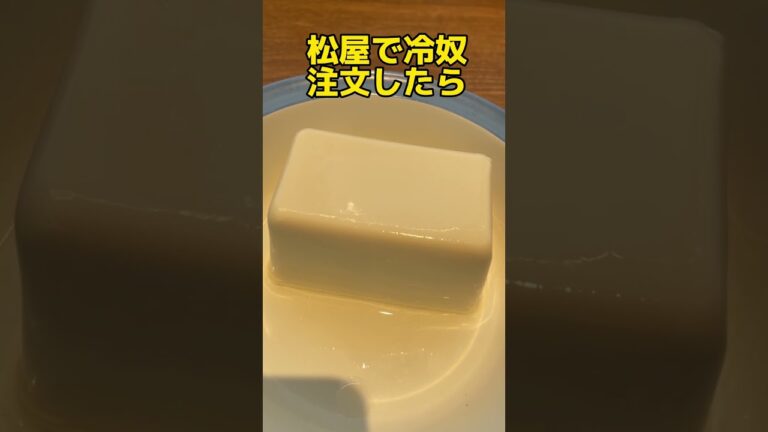 松屋で冷奴を注文したら豆腐が出てきて無性に寂しくなってしまった男