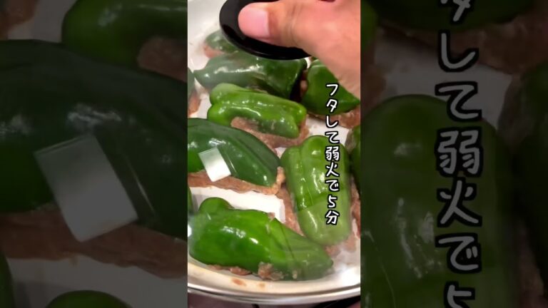 ワンパンピーマン肉詰め