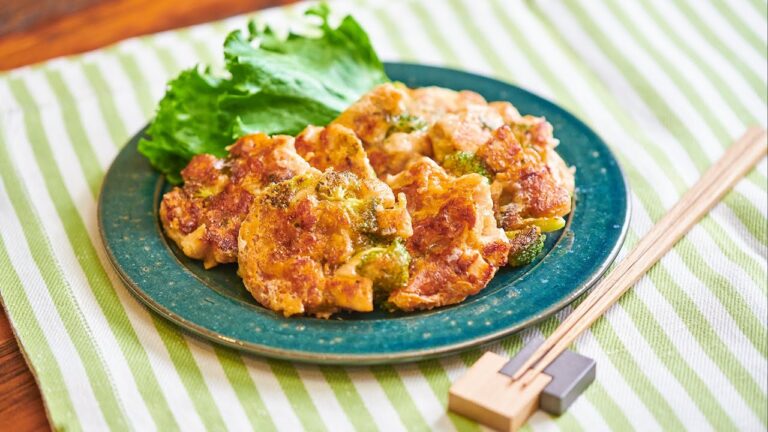 鶏むね肉とブロッコリーのころころ焼き