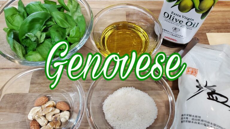 基本のジェノベーゼソースで作るシーフードパスタ