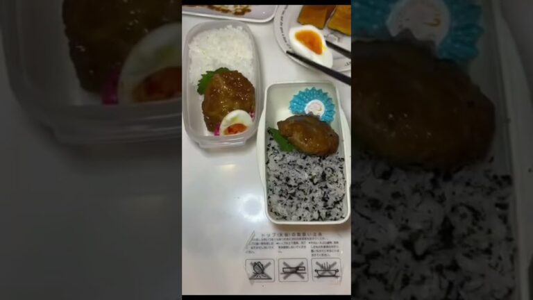 和風ハンバーグ弁当🍱#同棲カップルの平日弁当＃ご飯はお互いの好みの味で