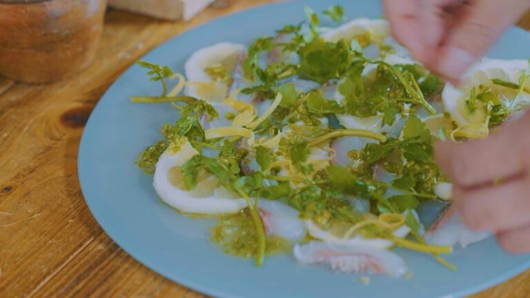 鯛と日向夏セリのカルパッチョ｜鈴木純子さんのレシピ