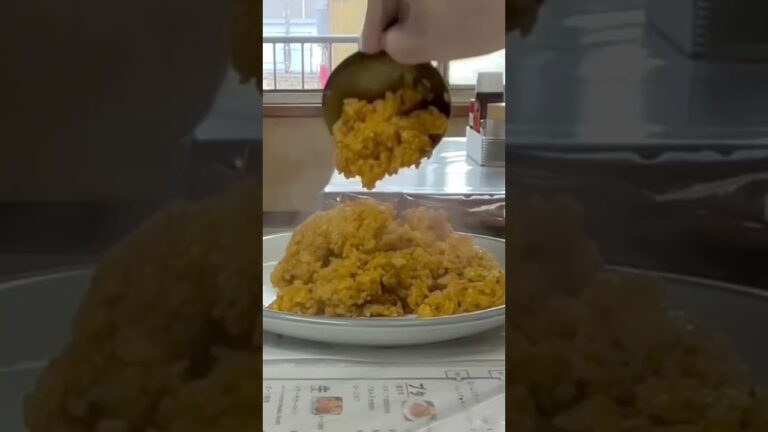電車が見える！横浜鶴見レトロな洋食店〝レストランばーく〟の昔ながらの『ドライカレーハンバーグ中盛りサイズ』-Old style  dry curry！- #Shorts