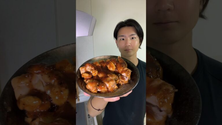 【鶏もも肉】照り焼きチキン！#shorts #自炊 #ダイエットレシピ