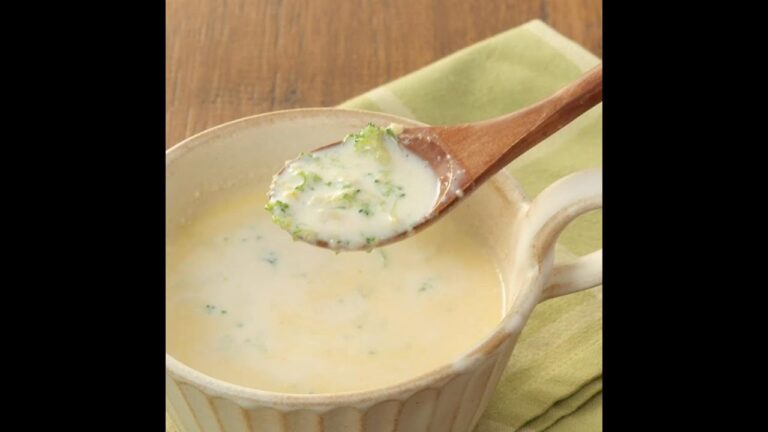 ブロッコリーのレンジで濃厚ミルクスープ