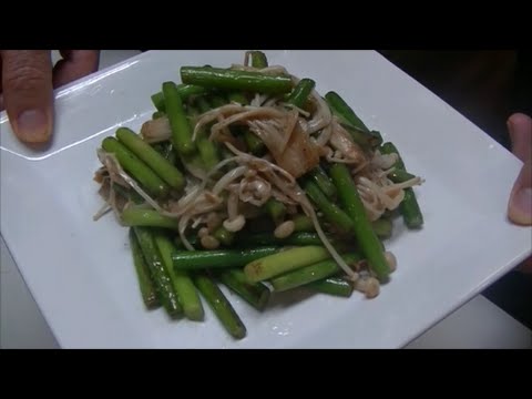 （簡単おつまみ）にんにくの芽とエノキ炒め!飲酒テロ！閲覧注意！