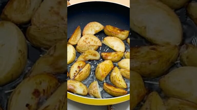 【レンジで時短】揚げ焼きガーリックポテトの作り方 #Shorts