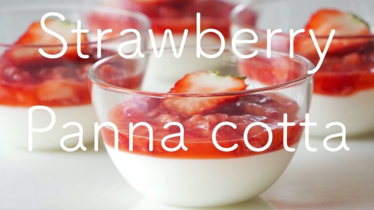 （混ぜるだけで完成）春らしいデザート！イチゴのパンナコッタStrawberry panna cotta（English subtitle)