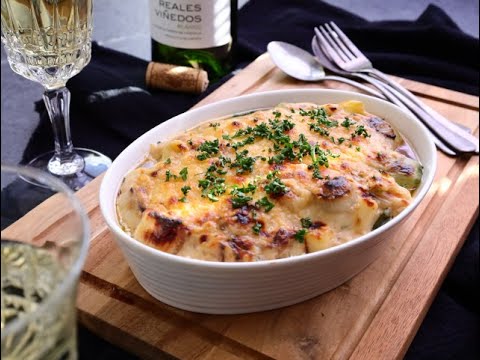 ねぎとサバ味噌缶の豆腐グラタン
